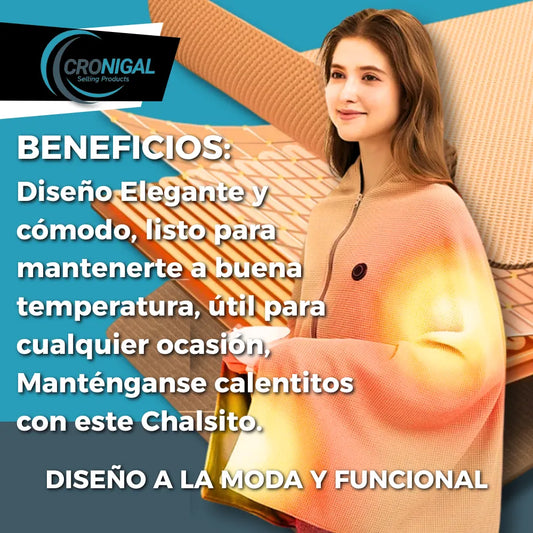 Chal Calefactable USB | La Prenda que Elimina el frio en segundos y te permite lucir bien siempre